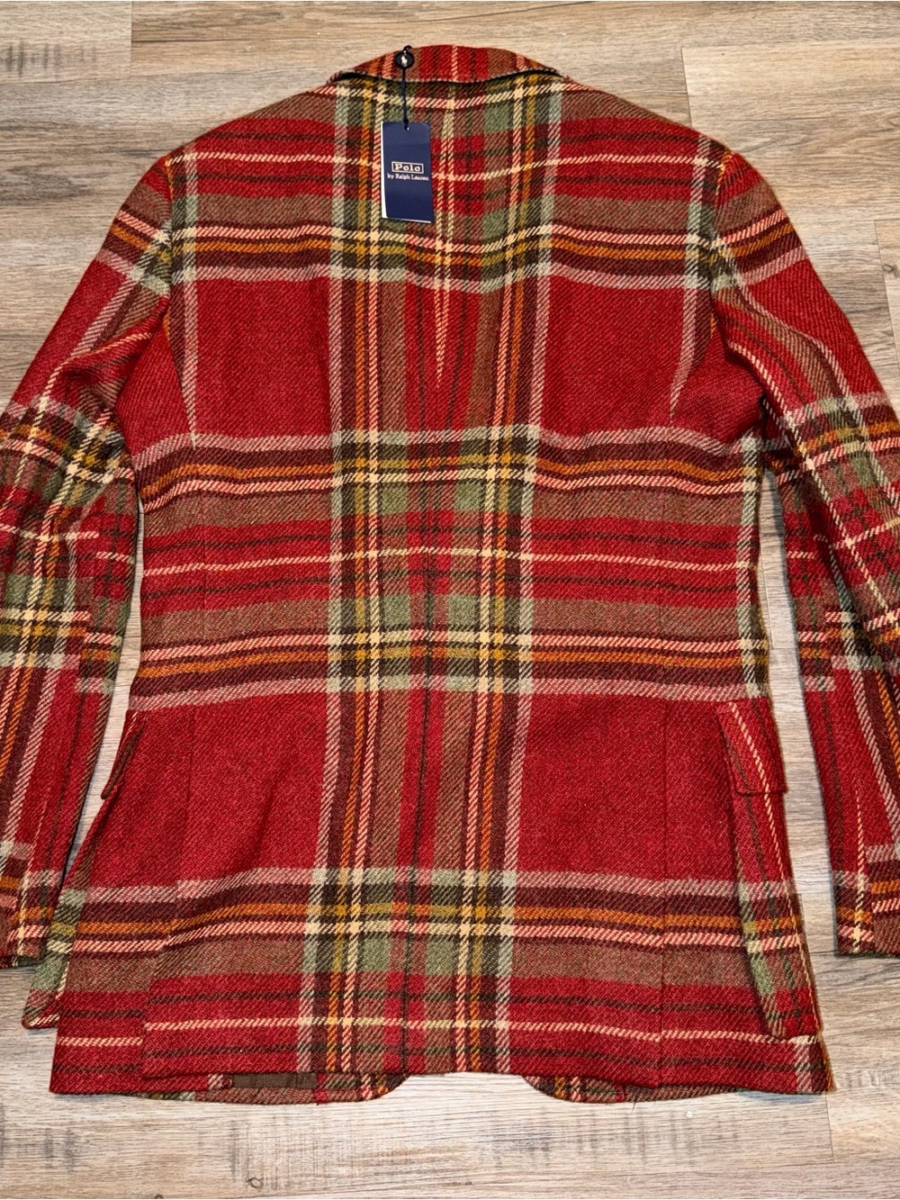 Polo Ralph Lauren Men's 40L Plaid Italy Wool Tweed Blazer Jacket Red NWT $1098 - Picture 10 of 12